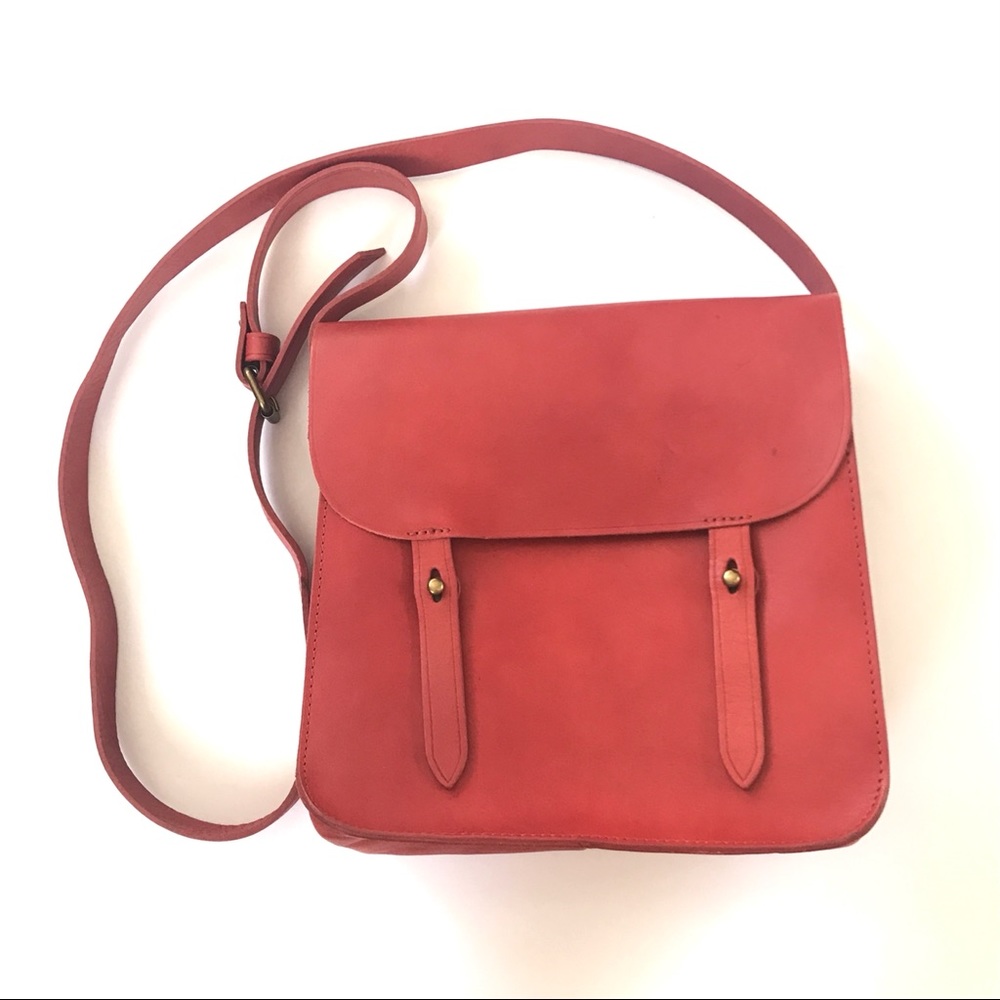 EUC Madewell Red Watertower Messenger Bag - Picture 4 of 11